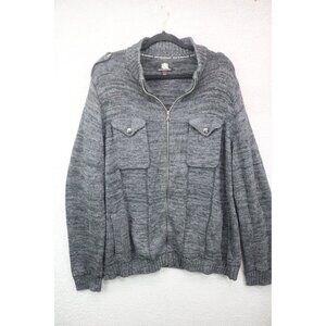 Rock & Republic Full Zip Long Military Cardigan Sweater-Size XXL